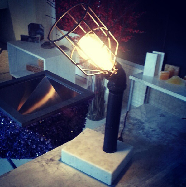 Hand Crafted Lamp with Statuary Marble Base